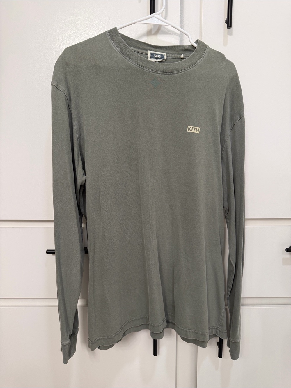 Kith Short Sleeve Tee Olive Green with White Logo